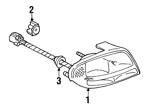 2001 Oldsmobile Intrigue Tail Lamps Lamp Asm, Tail (W/O Wiring Harness) LH Diagram for 16524097