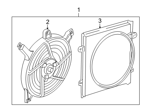 2006 Ford Ranger Cooling System, Radiator, Water Pump, Cooling Fan Fan & Motor Diagram for 5L5Z-8L605-AA