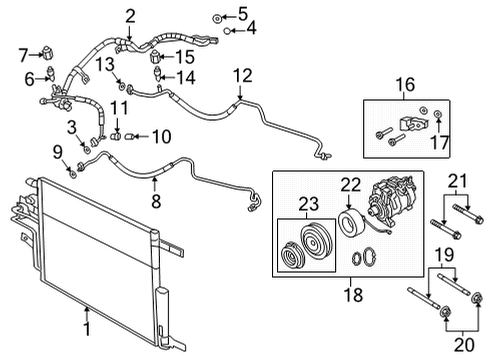 2022 Ram 1500 Switches & Sensors Coil-Air Conditioning Clutch Diagram for 68462293AA