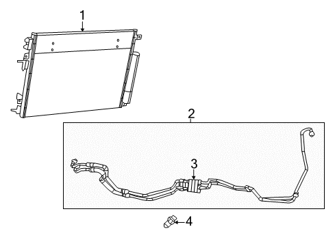 2012 Chrysler 300 Trans Oil Cooler Hose Assembly-Oil Cooler Pressure And Ret Diagram for 55038164AG