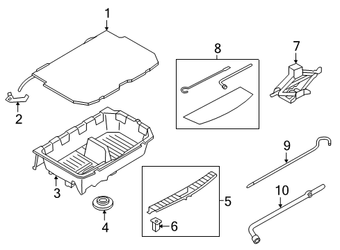 2011 Nissan Juke Interior Trim - Rear Body Tool Set Diagram for 99501-4J800