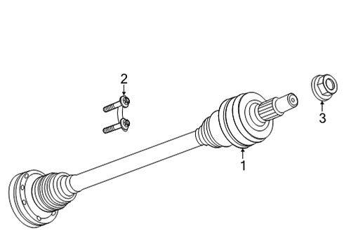 2022 Cadillac CT4 Axle & Differential - Rear Axle Assembly Retainer Diagram for 11602260