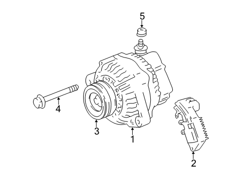 1998 Toyota Land Cruiser Alternator Alternator Diagram for 27060-50250-84