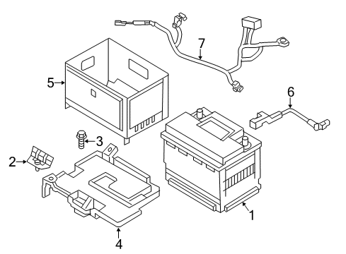 2014 Hyundai Elantra GT Battery Wiring Assembly-Battery Diagram for 91850-A5140