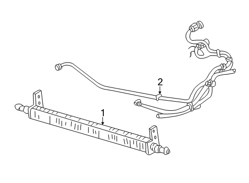 2004 Mercury Sable Power Steering Oil Cooler Power Steering Cooler Diagram for F8DZ-3F749-DA