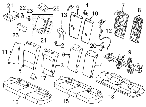 2013 BMW X1 Rear Seat Components Fillister Head Screw Diagram for 07147120393