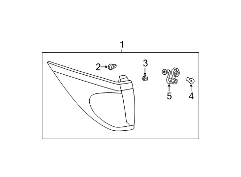 2004 Buick Rendezvous Tail Lamps Tail Lamp Assembly Clip Diagram for 11519918