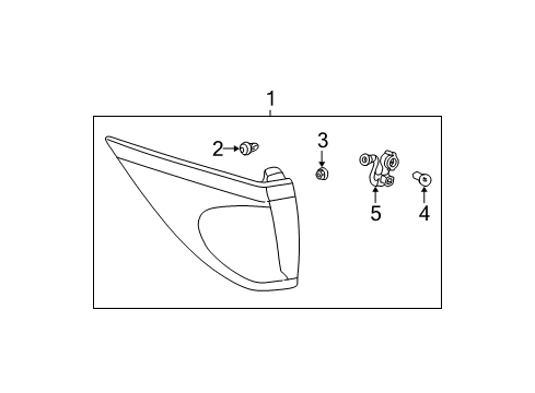 2003 Buick Rendezvous Tail Lamps Tail Lamp Assembly Diagram for 10320220