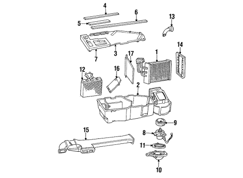 1988 Plymouth Grand Voyager Air Conditioner Part Diagram for 4882990