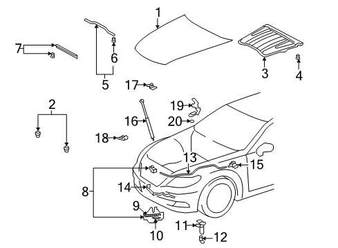 2008 Lexus LS600h Anti-Theft Components Switch Sub-Assy, Door Unlock Diagram for 84903-50210