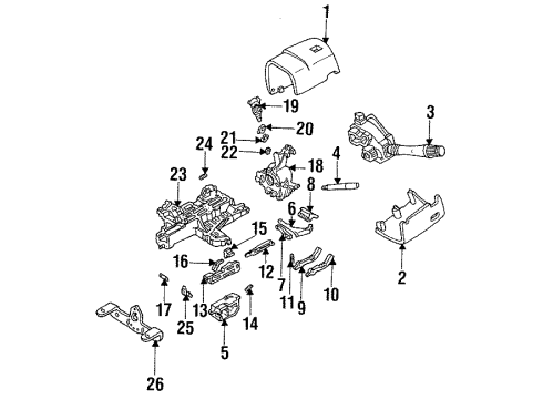 1993 Lincoln Mark VIII Switches Park Brake Warning Switch Diagram for E7AZ-12A697-A