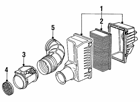 1995 BMW 525i Powertrain Control Camshaft Position Sensor Diagram for 12141740383