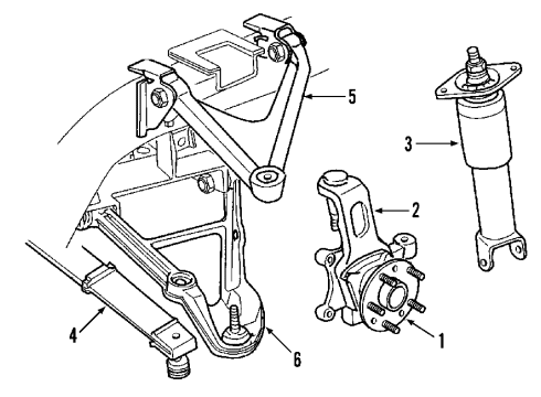 2004 Cadillac XLR Anti-Lock Brakes Module, Electronic Suspension Control Diagram for 10348979