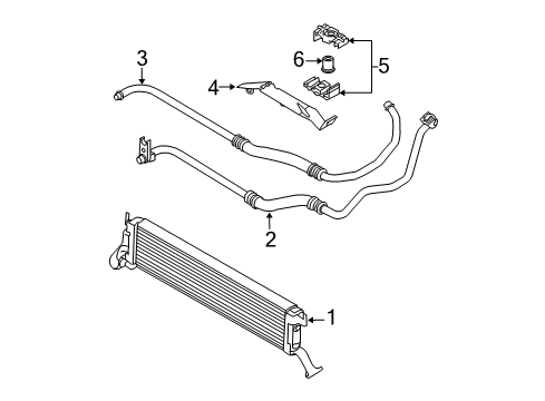 2000 BMW X5 Oil Cooler Engine Oil Cooler Diagram for 17217543348