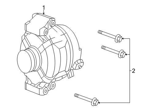 2008 Saturn Sky Alternator GENERATOR Assembly Diagram for 25948387