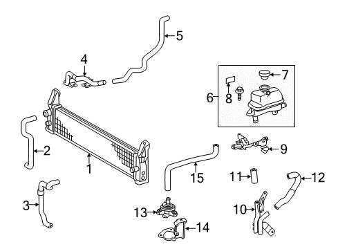 2017 Lexus GS450h Inverter Cooling Components Radiator Assembly Diagram for G9010-24011