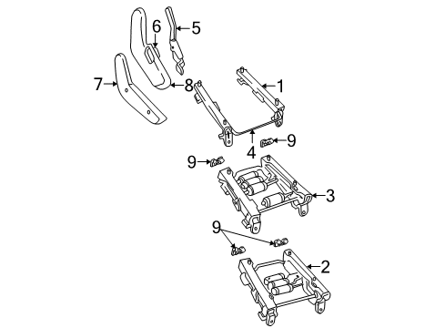 1999 Jeep Grand Cherokee Power Seats Switch-Memory Selector Diagram for 56042291AB