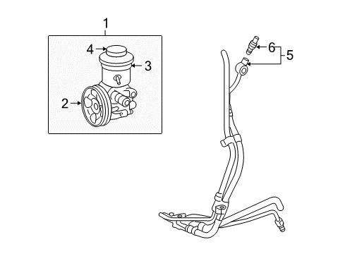 2010 Toyota 4Runner P/S Pump & Hoses Hose & Tube Assembly Diagram for 44410-60790