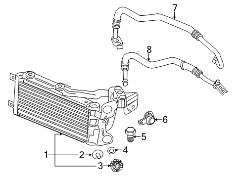 2013 BMW 135i Engine Oil Cooler Engine Oil Cooler Diagram for 17217564702