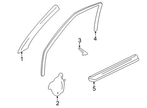 1998 Acura Integra Interior Trim - Pillars, Rocker & Floor Garnish Assembly, Right Front Pillar (Coast Sand) Diagram for 84101-ST7-000ZB