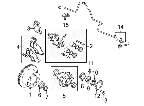 2008 Dodge Ram 1500 Rear Brakes TUBE/HOSE-Brake Diagram for 55398220AD