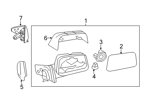 2007 Lincoln MKX Mirrors Mirror Diagram for 7A1Z-17683-AB