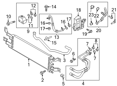 2013 Ford C-Max Trans Oil Cooler Valve Bolt Diagram for -W716142-S437