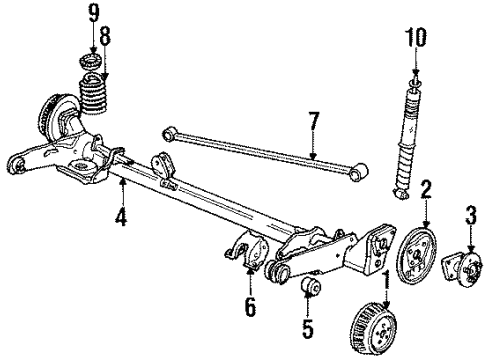1984 Chevrolet Citation II Rear Suspension Rear Spring Diagram for 10038041