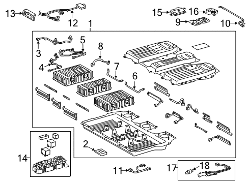 2011 Toyota Highlander Battery Sensor Diagram for 89892-48030