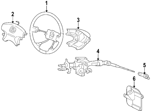 2012 Honda Ridgeline Steering Column & Wheel, Steering Gear & Linkage Cover, Steering Joint Diagram for 53320-SJC-A10