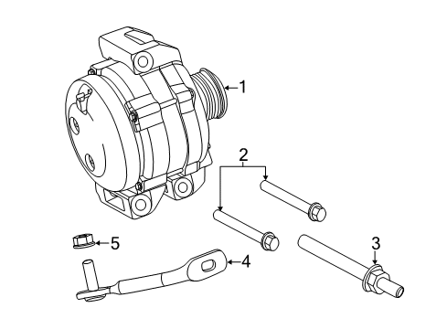 2019 Jeep Grand Cherokee Alternator Generator-Engine Diagram for 4801833AB