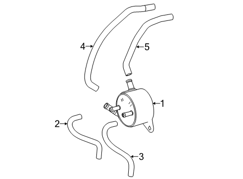 2014 Toyota RAV4 Oil Cooler By-Pass Hose Diagram for 16296-36010