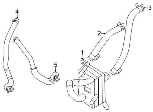 2022 Kia Sorento Trans Oil Cooler Lines Hose-Oil Cooling Feed Diagram for 25421-3D100