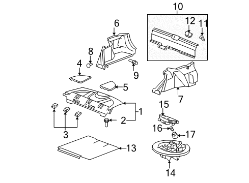 2007 Honda Civic Bulbs Lid, Child Anchor Open & Close*NH598L* (ATLAS GRAY) Diagram for 84501-SNA-A01ZA