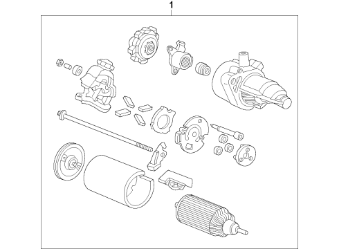 2017 Acura RLX Starter Starter Motor Assembly (Sm-74020) (Mitsuba) Diagram for 31200-R9S-A02