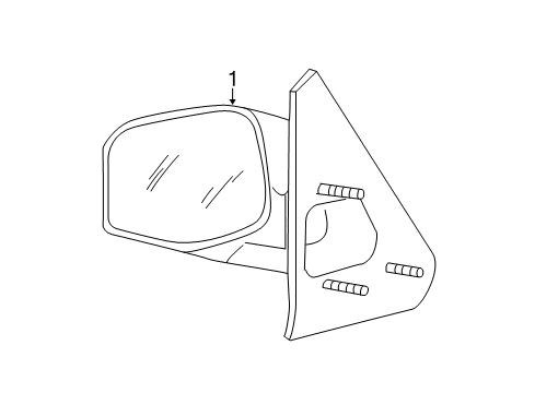 2002 Ford Explorer Sport Trac Outside Mirrors Mirror Diagram for 1L5Z-17683-BAA