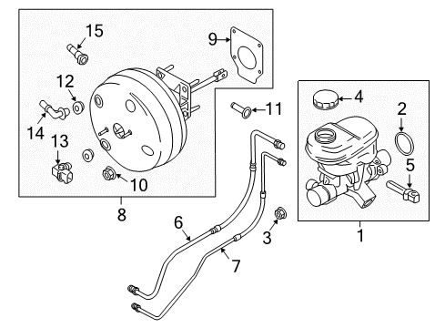 2020 Ford F-150 Hydraulic System Vacuum Tube Diagram for JL3Z-2420-AC