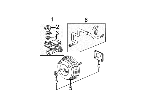 2003 Honda Civic Hydraulic System Tube Assy., Master Power Diagram for 46402-S5A-A02