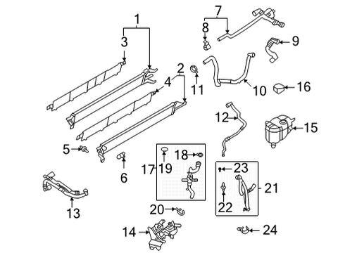 2021 Ford F-150 Radiator & Components Upper Hose Clamp Diagram for -W525884-S444