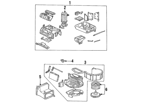 1997 Honda Civic del Sol Heater Core & Control Valve Valve Assembly, Water Diagram for 79710-SH3-003