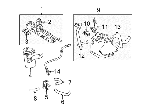 1998 Toyota Sienna Powertrain Control Oxygen Sensor Diagram for 89465-45010