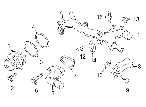 2016 Nissan Maxima Powertrain Control Bolt FLANGE Diagram for 13075-JA10B