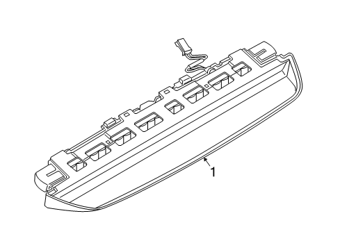 2018 BMW 740i xDrive High Mount Lamps Third Stoplamp Diagram for 63257342972