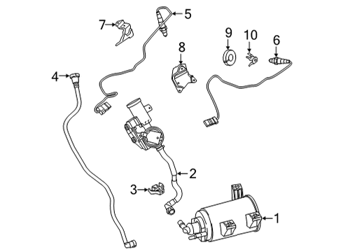 2020 BMW M850i xDrive Gran Coupe Powertrain Control Line Clip, Double Diagram for 16137383196