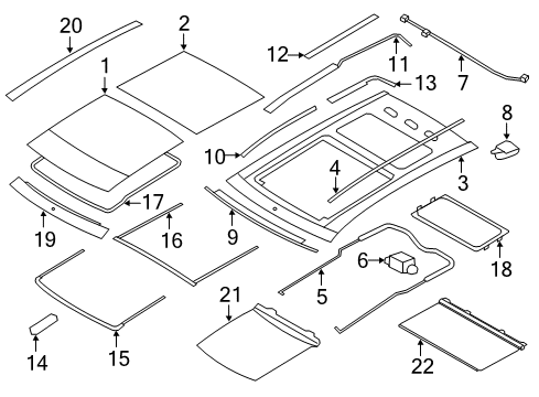 2009 Lincoln MKX Sunroof Motor Diagram for 9T4Z-15790-B