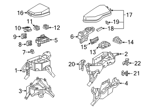 2021 Toyota RAV4 Fuse & Relay Block Assembly, Relay Diagram for 82660-33050