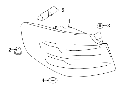 2017 BMW 340i GT xDrive Tail Lamps Rear Light In The Side Panel, Left Diagram for 63217417471