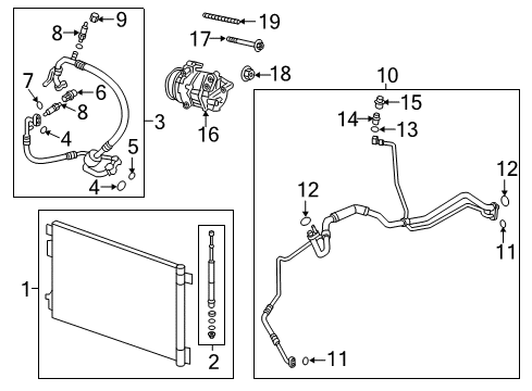 2017 GMC Acadia Air Conditioner Compressor Diagram for 84309305