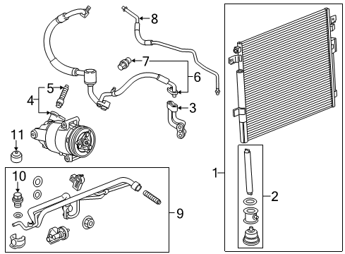 2020 Chevrolet Colorado Switches & Sensors Compressor Assembly Diagram for 84635625