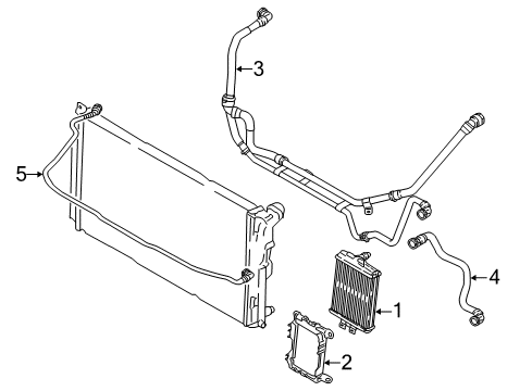 2018 BMW M2 Radiator & Components Line Radiator-Thermostat Diagram for 17122409077